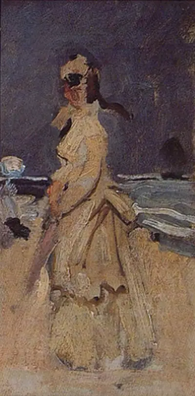 Camille on the Beach at Trouville Claude Monet